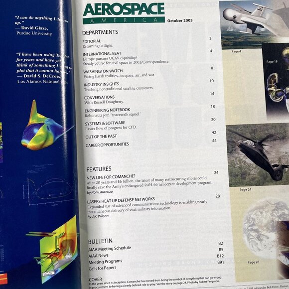 Aerospace America Magazine u October 2003 Vol 41 No 10 Defense Networks - Picture 3 of 4